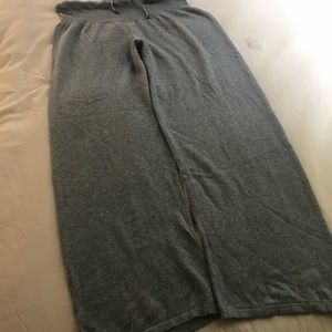 Tahari Gray Wide-Leg Lounge Pants